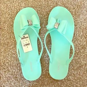 Express Turquoise Flats